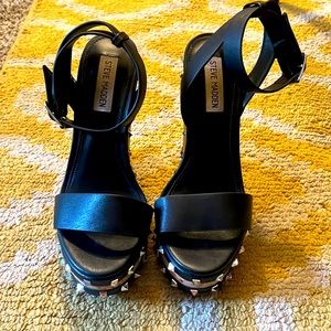 Steve Madden Behati black wedge sandal
